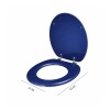 Tapa inodoro azul en MDF con herraje metálico Tapa Inodoro Azul En Mdf Con Herraje Metálico