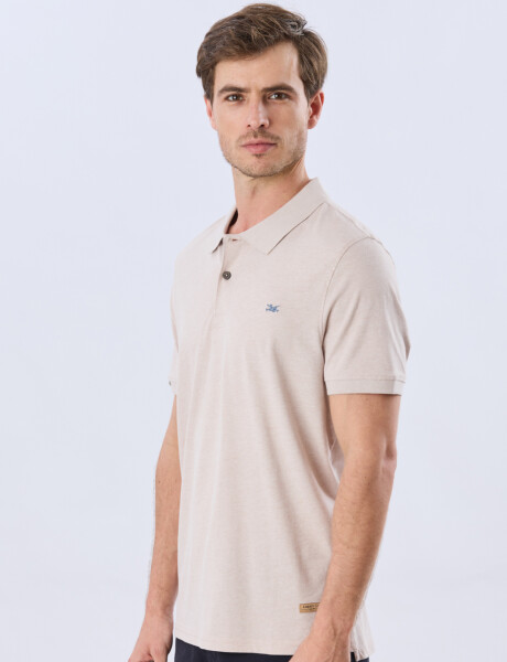 REMERA POLO LISA JERSEY Beige