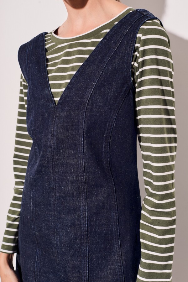 Remera Rayada Oliva