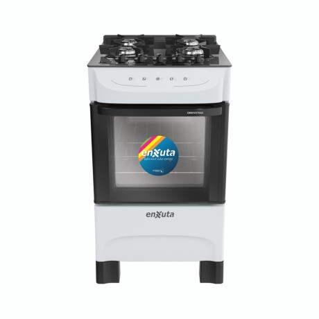 COCINA MULTIGAS ENXUTA CENXV27543 MESADA VIDRIO Cocina A Gas ENXUTA CENXV27543W 4 Hornallas Encendido Eléctrico