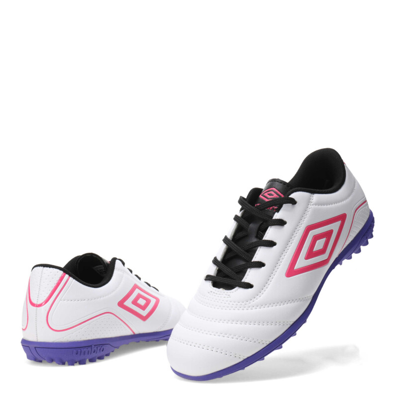 Championes de Niños Umbro Classico III TF Blanco - Rosado