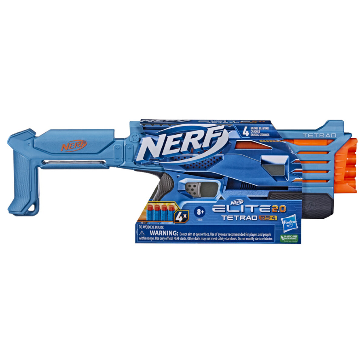 Pistola Lanzador Nerf Elite 2.0 Tetrad QS-4 - 001 