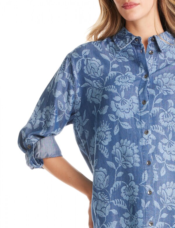 Camisa Lyocell Flores JEAN