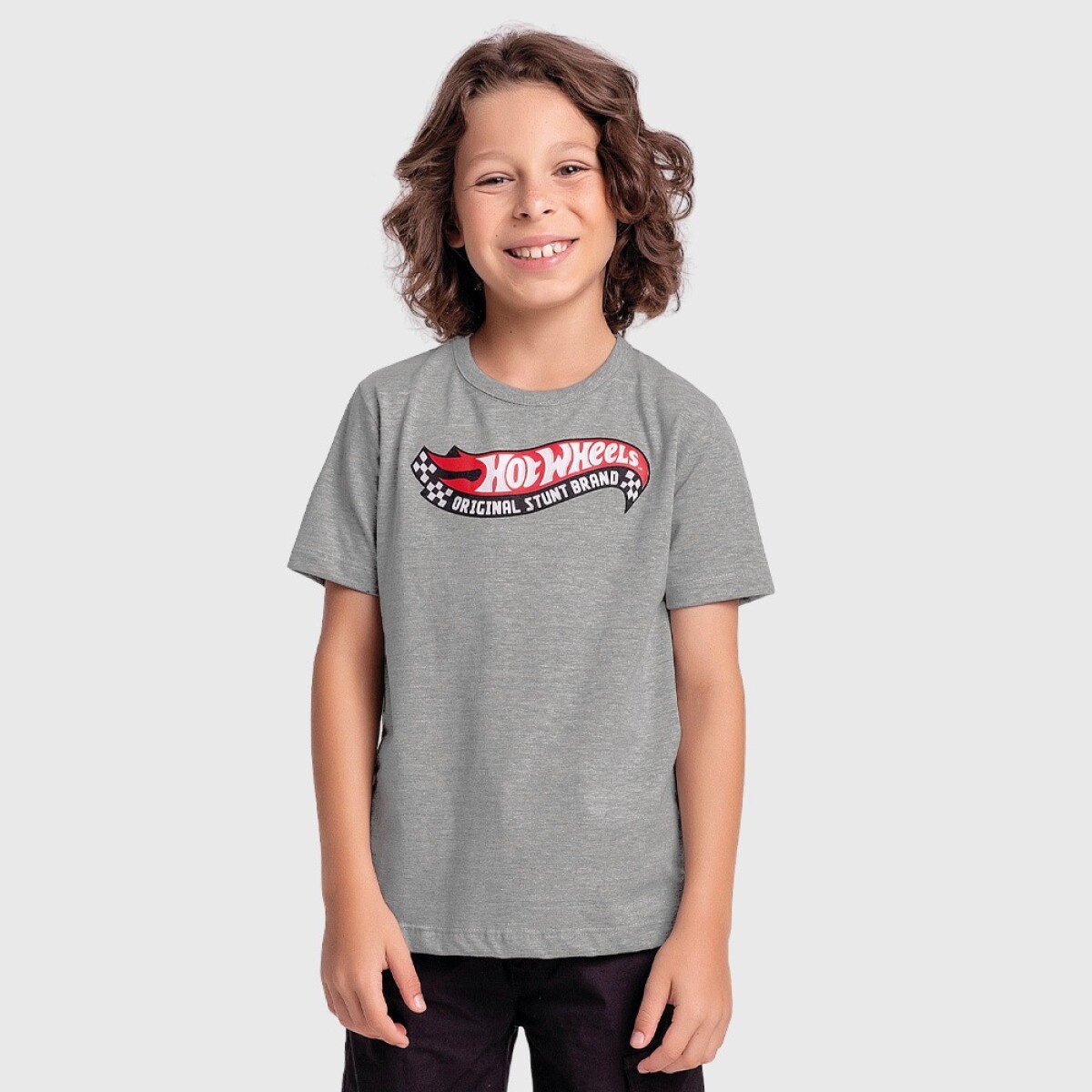 Remera Infantil. - Gris 