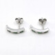 Aros 18K Blanco Con Brillantes Y Esmeraldas Aros 18K Blanco Con Brillantes Y Esmeraldas