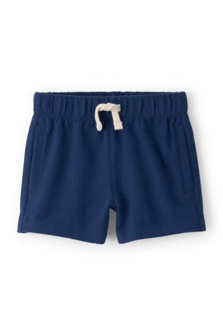 Short de algodón, azul marino Sin color