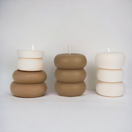 Vela alta cilindrica Beige