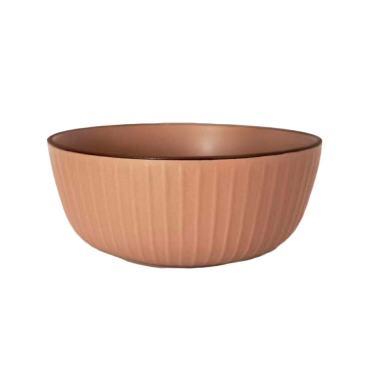 BOWL D15CM LINEAS CAMEL BORDE MARRON 