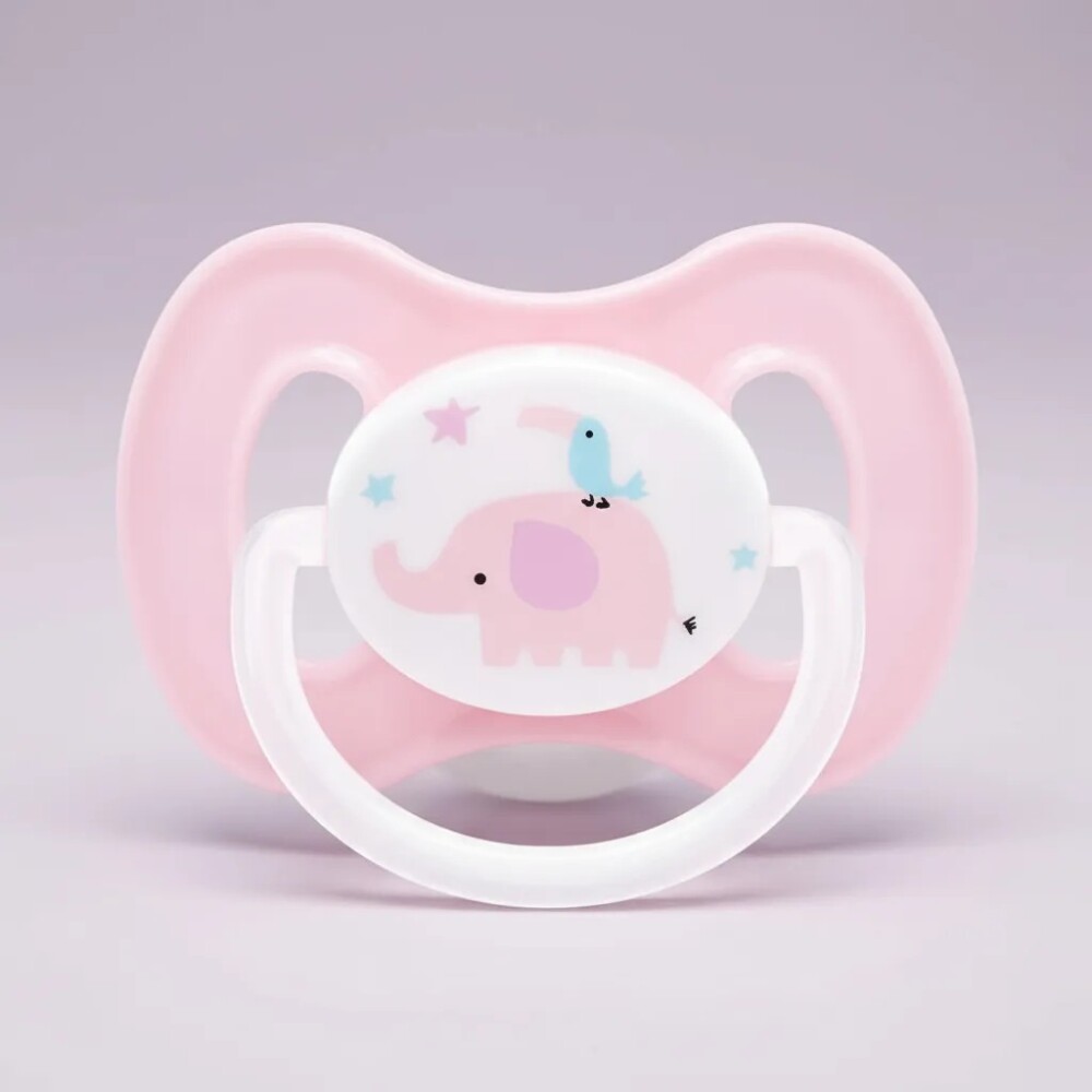 Set x2 chupetes BUBA fisiologico 0-6 meses elefante rosado