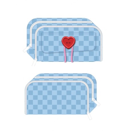 Cartuchera botón rojo