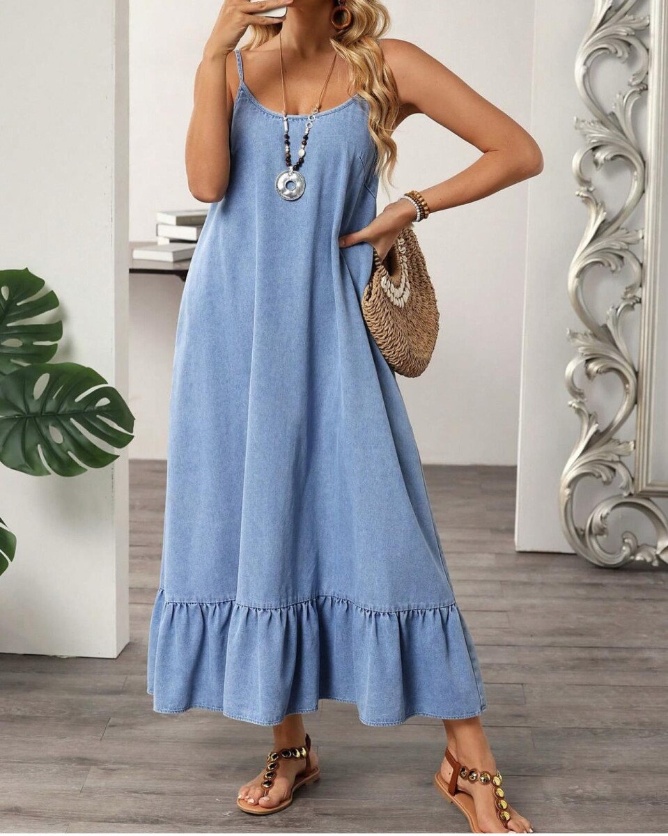 Vestido CAROLINA denim largo 