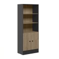 ARMARIO 2 PUERTAS 3 ESTANTES - NEGRO MATE/RUSTICO ARMARIO 2 PUERTAS 3 ESTANTES - NEGRO MATE/RUSTICO