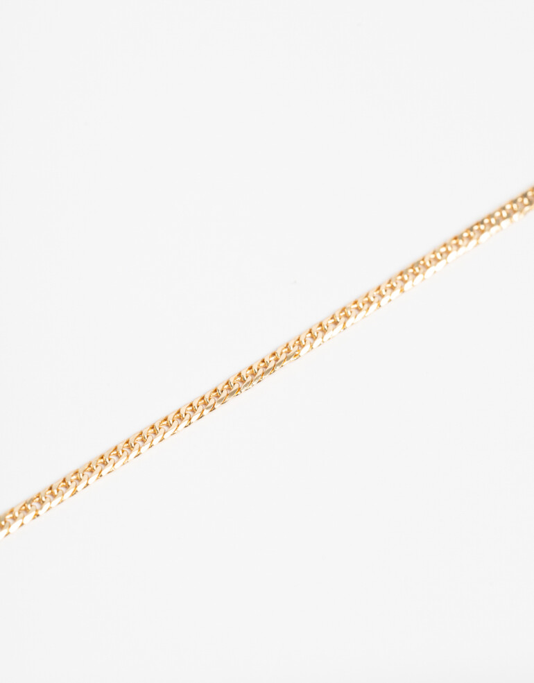 Pulseras Flexibles Metal Pulsera Flexible Cadena Chata - Dorado