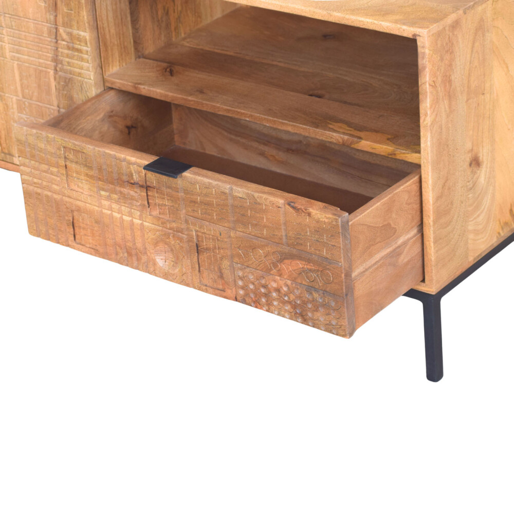 RACK PARA TV MADERA-DE-MANGO NATURAL-BEIGE KANPUR NATURAL