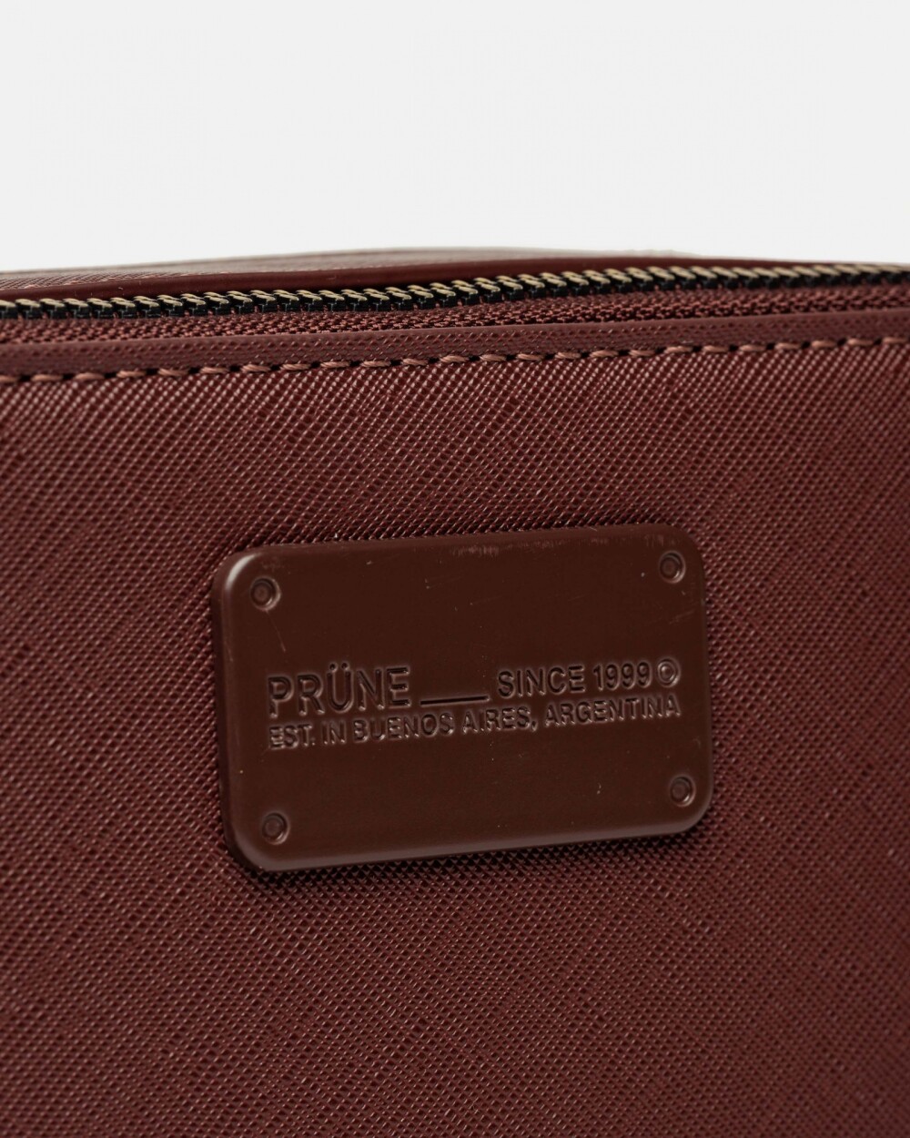 Bandolera New Penny en efecto cuero zaffiano Bordeaux