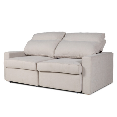 Sofá Austin (Retráctil) - Tela Microfibra - 2 módulos FX4-10 (Beige)