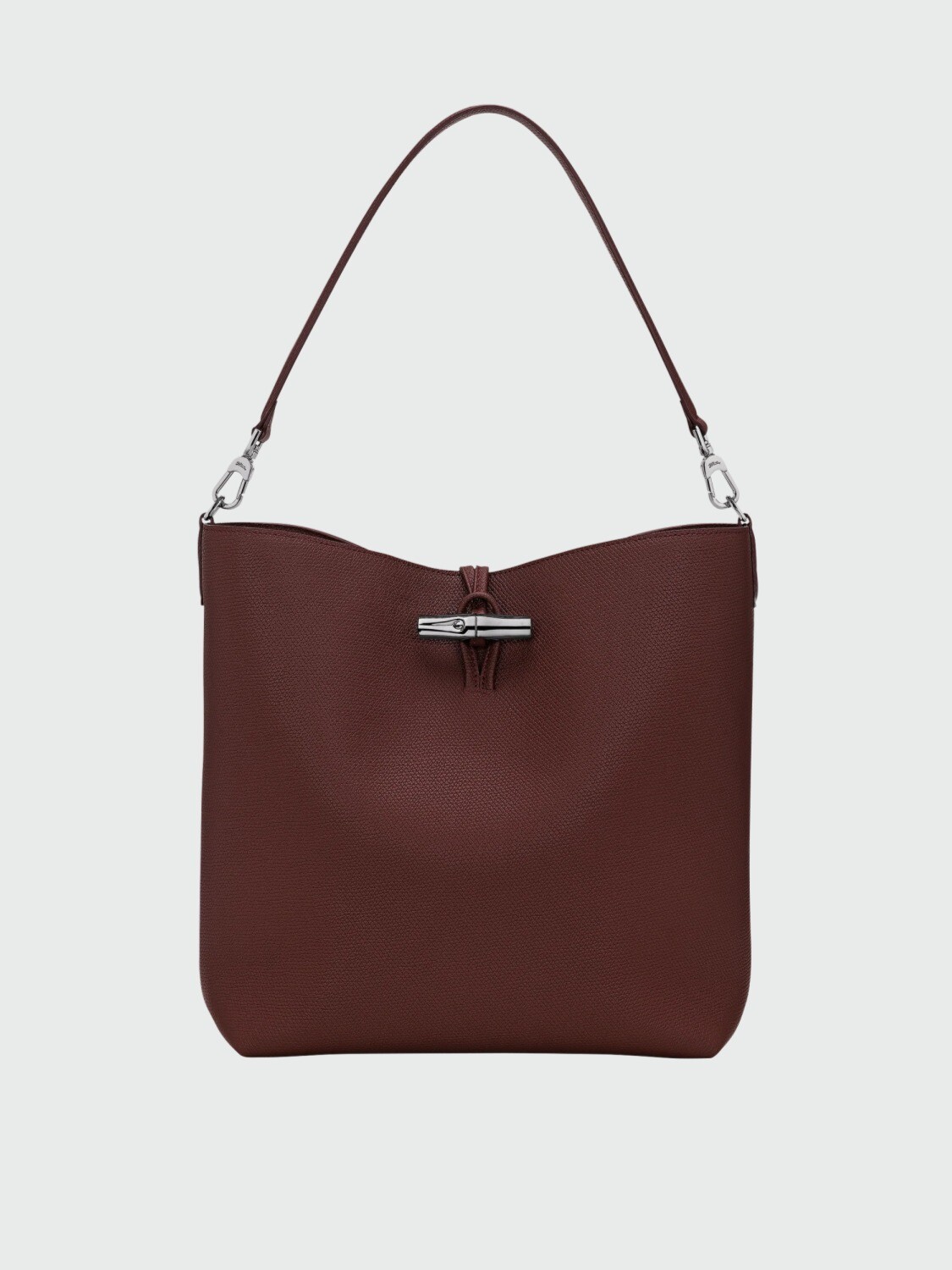 LONGCHAMP - LE ROSEAU, BOLSO HOBO DE HOMBRO, M Bordó