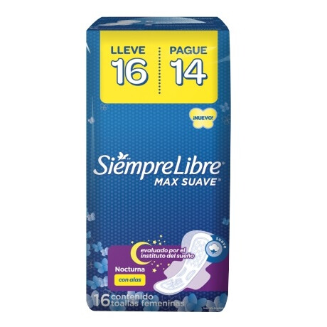 TOALLAS FEMENINAS SIMPRE LIBRE ADAP NOCHE Y DIA LLEVE 16 PAGUE 14 TOALLAS FEMENINAS SIMPRE LIBRE ADAP NOCHE Y DIA LLEVE 16 PAGUE 14