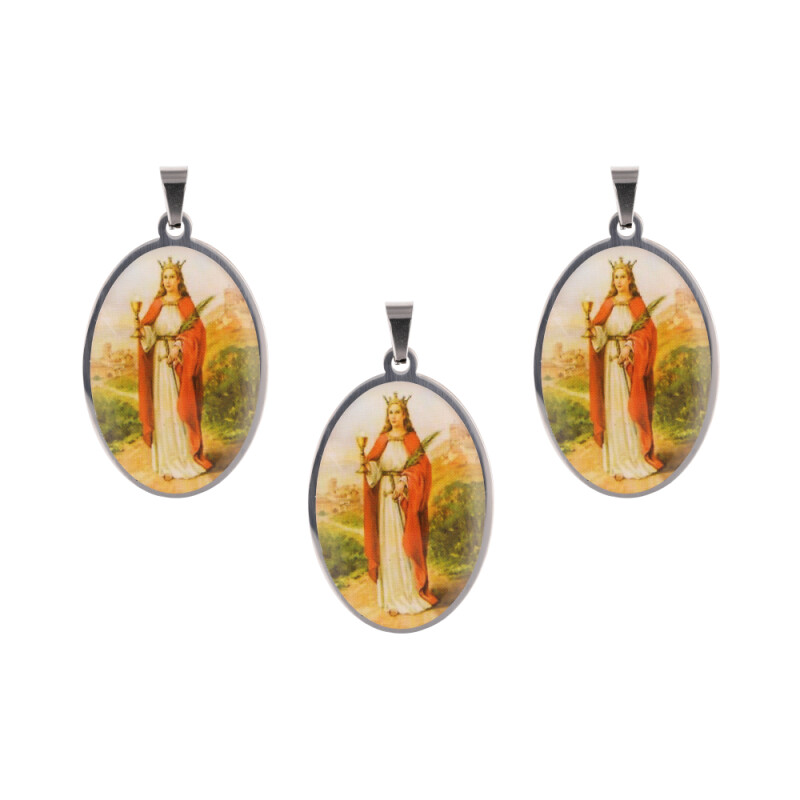 MEDALLAS DE SANTOS 5CM X3 UNIDADES Gp117/santa Barbara