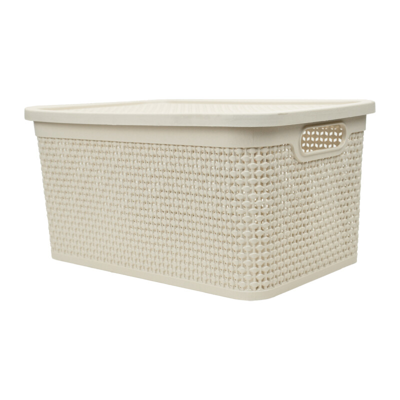 Caja simil ratán 15 lts BEIGE