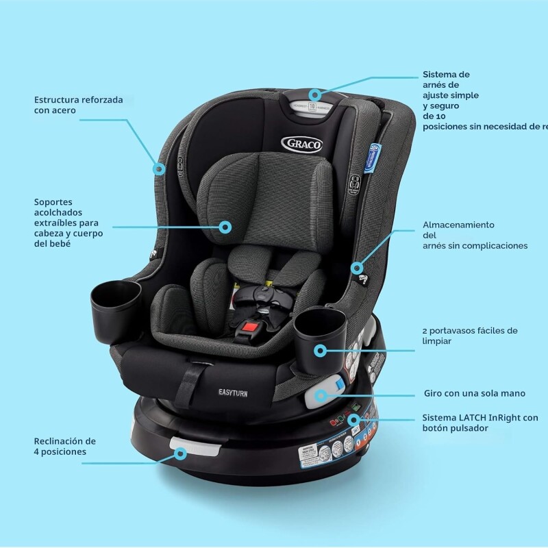EASYTURN silla de auto 360 de 0 a 30 KG GRACO EASYTURN silla de auto 360 de 0 a 30 KG GRACO