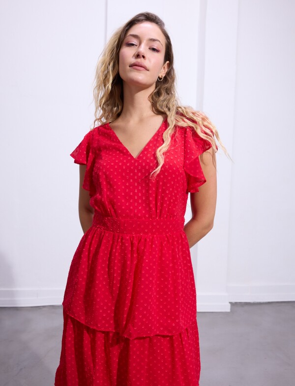 Vestido Capas ROJO