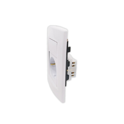 Plaqueta armada c/1 toma schuko, blanco puro Sica SK3479