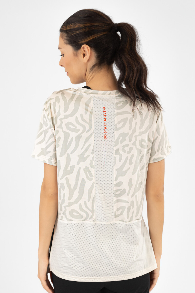 Remera print periscope 25 Beige