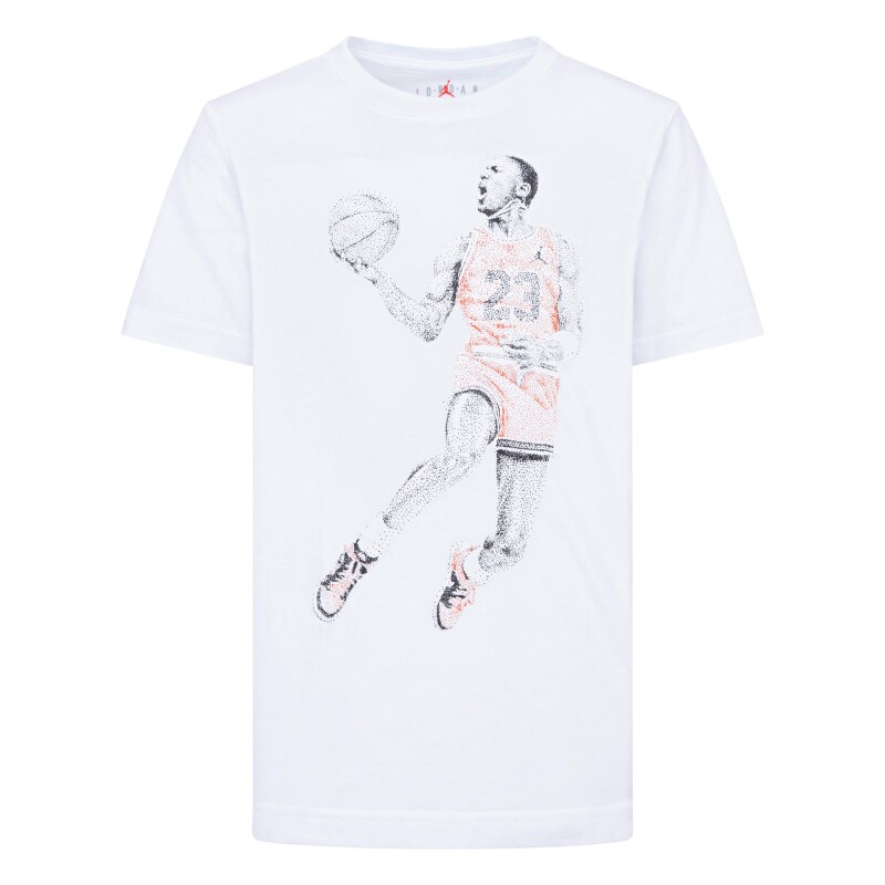 Remera Air Jordan Dots de Niño Blanco