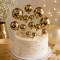 Topper Bola de Espejo x12 Dorado