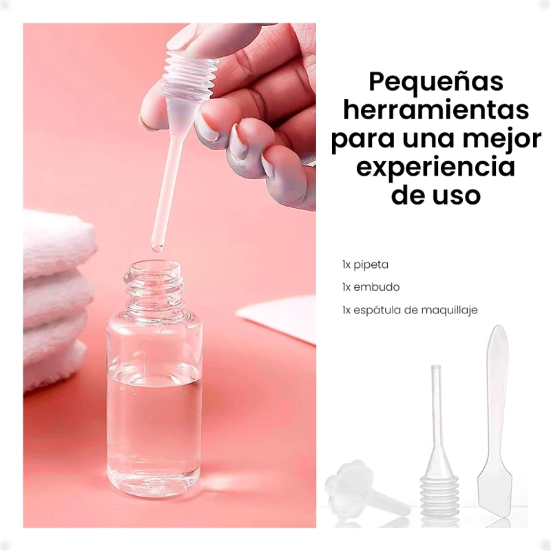 Recipientes para viaje Kit para Cosméticos Celeste