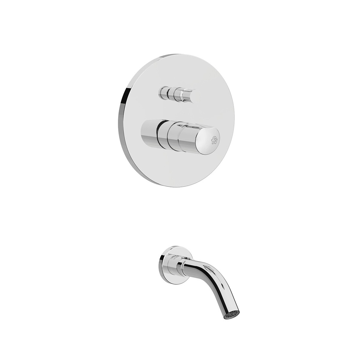 Grifería Monocomando Para Bañera Y Ducha Color Cromo Línea Cilindra 