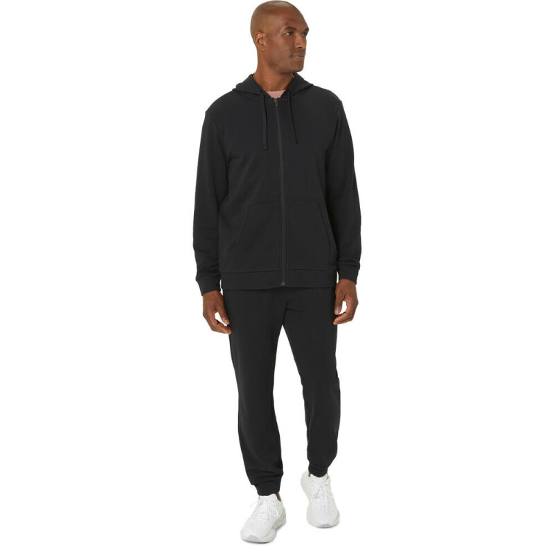 Casaca Training Sweat Full Zip Hombre Performance Black