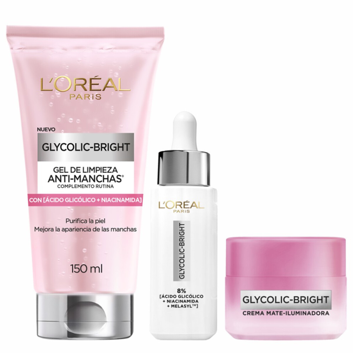 Pack L'Oréal Paris Glycolic Bright Rutina Iluminadora 