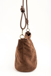 Cartera Gamuza Vegana Chocolate