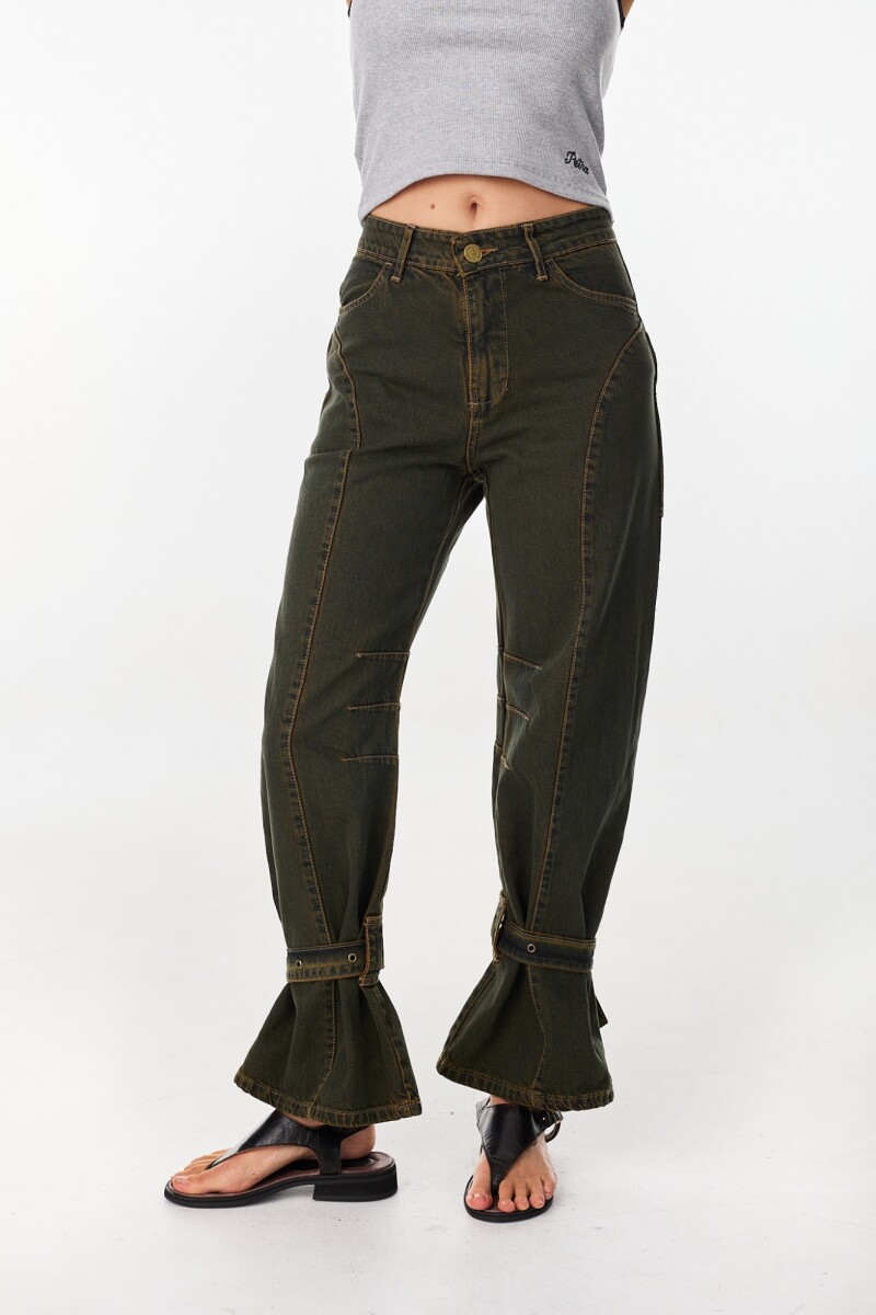 Jean Grounded Green Washed