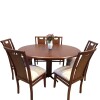 Juego de comedor mesa redonda extensible 6 sillas uñero Juego de comedor mesa redonda extensible 6 sillas uñero