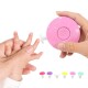 Lima Uñas Bebé Pulidor Torno Eléctrico Trimmer Redondo Rosa