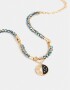 Collares Cortos Capsula Especial Collar Con Dije Medio Sol Media Luna Estrellas "trust Your Star" - Dorado
