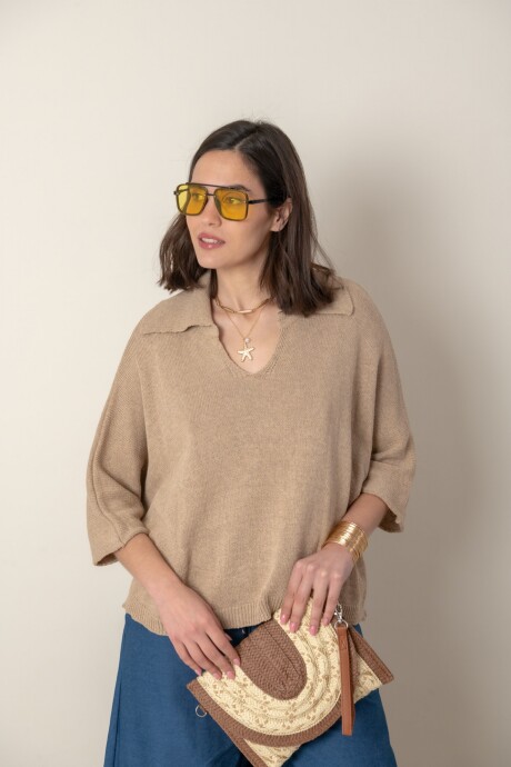 BLUSA SIRIO Camel