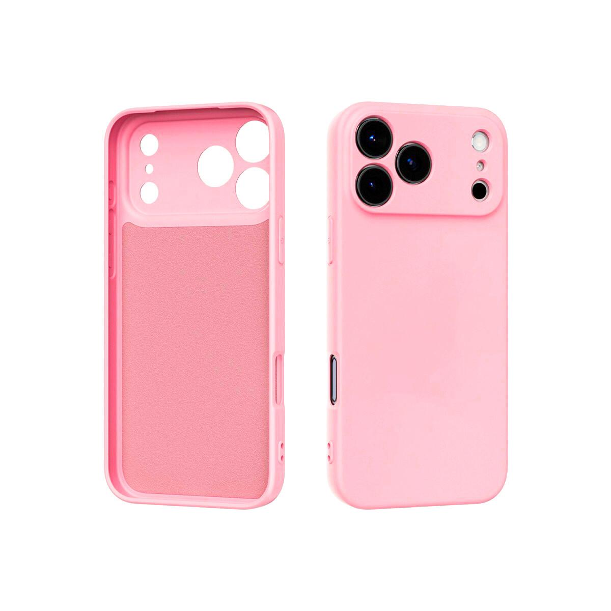Protector para iPhone 17 Pro Max engomado color rosa 