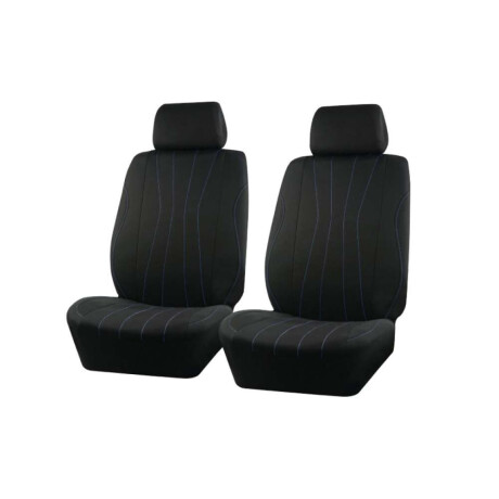 Cubreasiento Universal Pick Up 4 Piezas Negro Con Detalle Azul