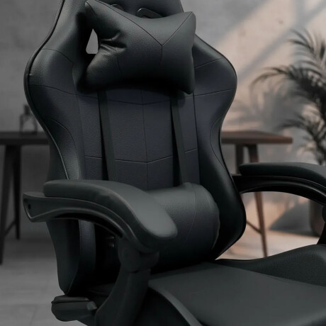 Silla Gamer Reclinable 360º 150kg Masaje Lumbar Apoyapies Negro