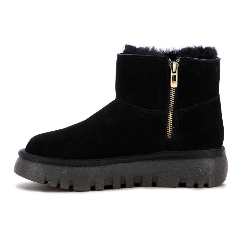 Country Pantubota Cuero / Lana Natural - Dama - Negro Negro