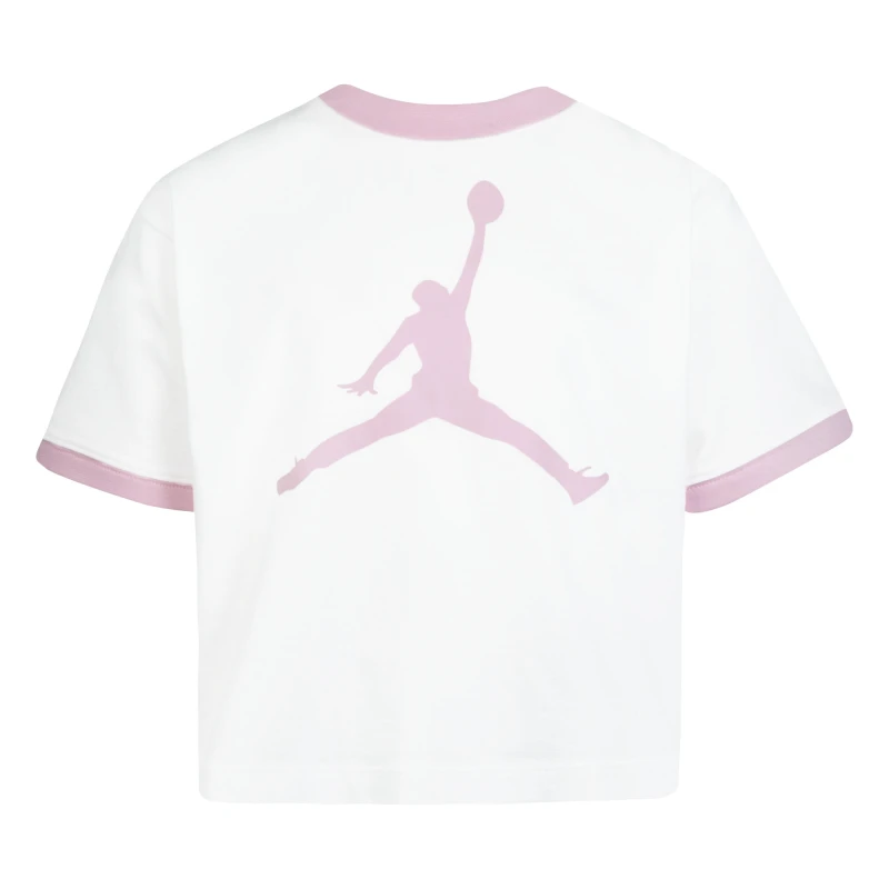 Camiseta Jordan Essentials Ringer Tee de Niña Blanco