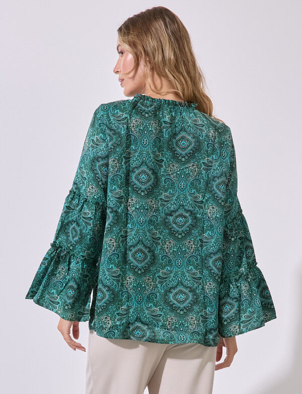 Blusa Arabescos VERDE/MULTI