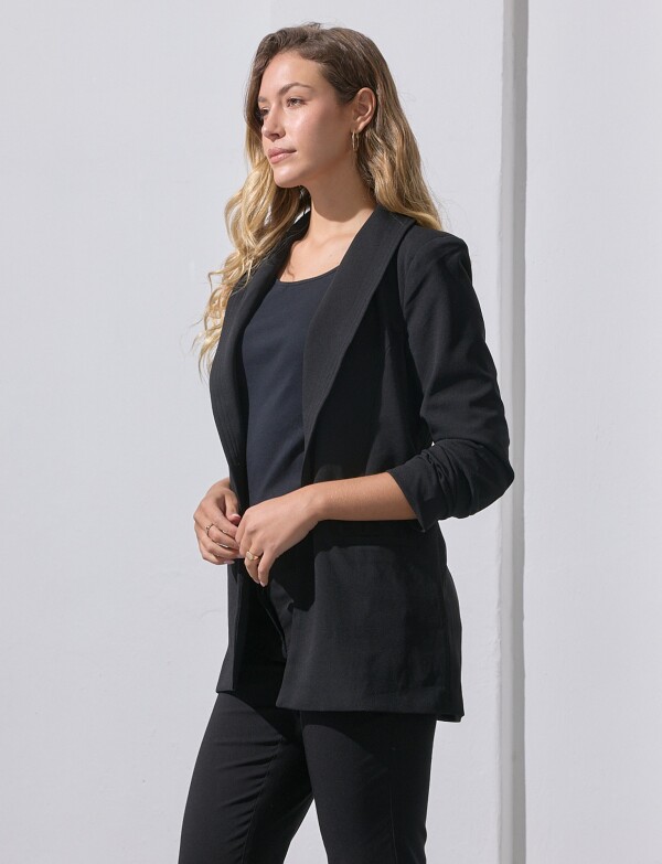 Blazer Manga Frunce NEGRO