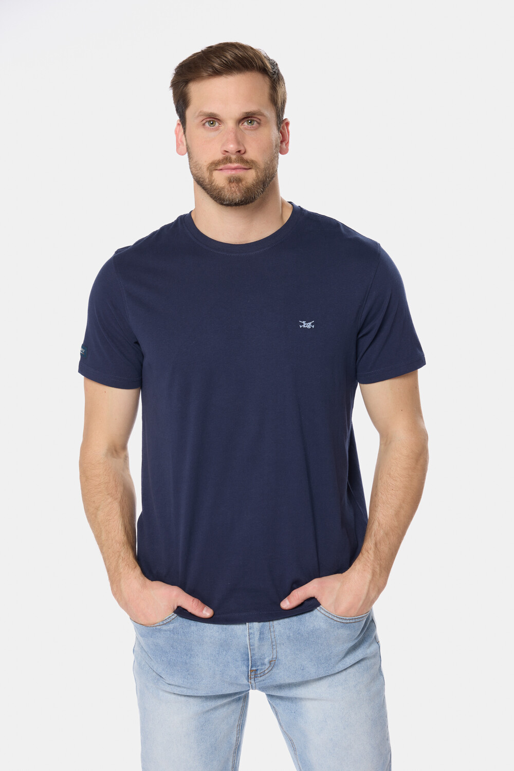 REMERA LISA DE ALGODÓN Azul