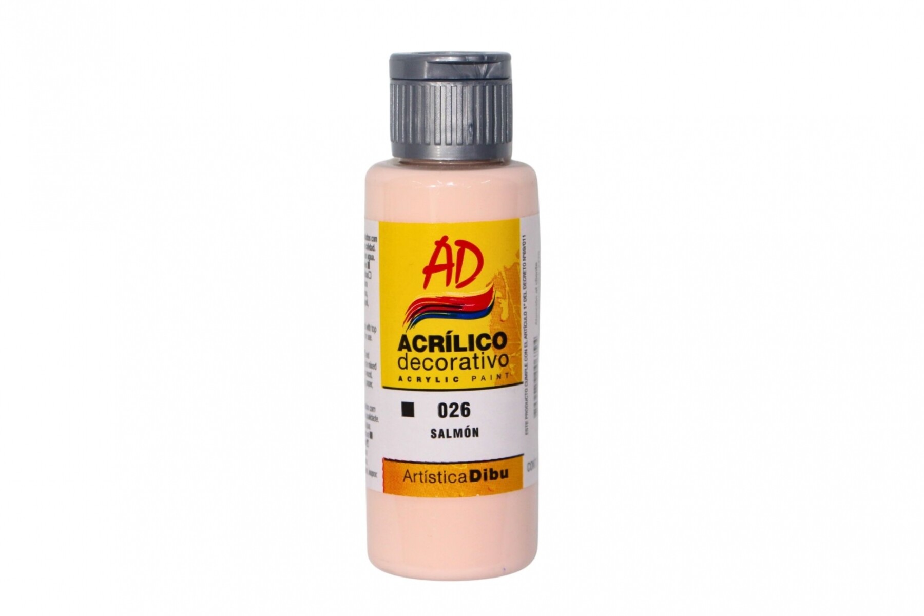 PINTURA ACRILICA ARTISTICA DIBU 60 ML. DIFERENTES COLORES - COLOR SALMON 026 