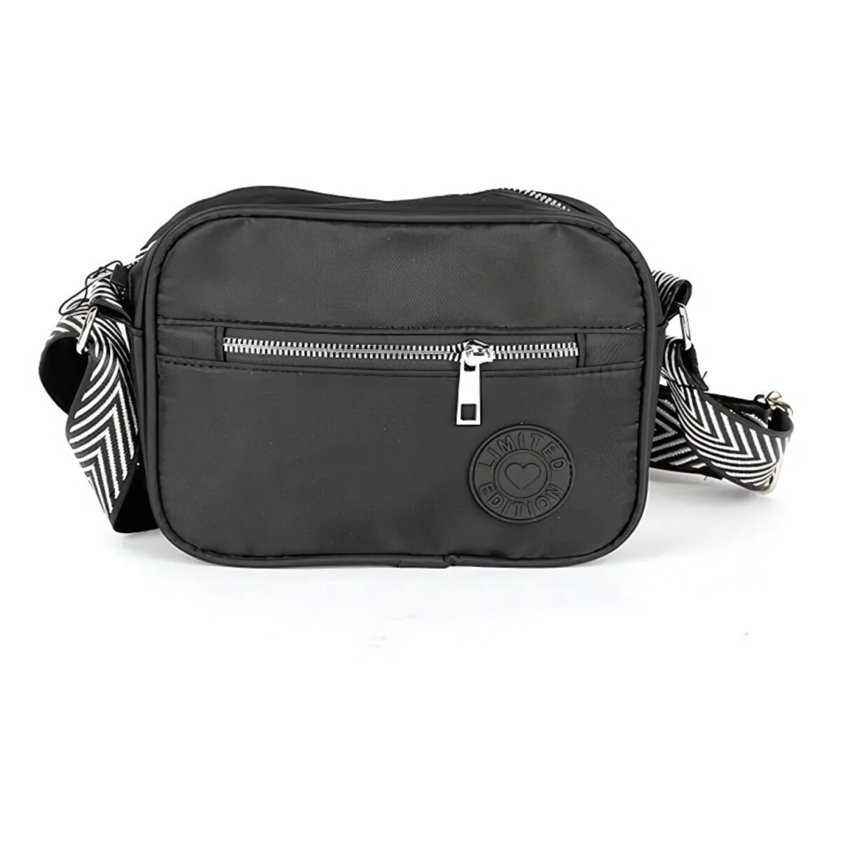 Bandolera Canva modelo Praga en nylon - Negro 